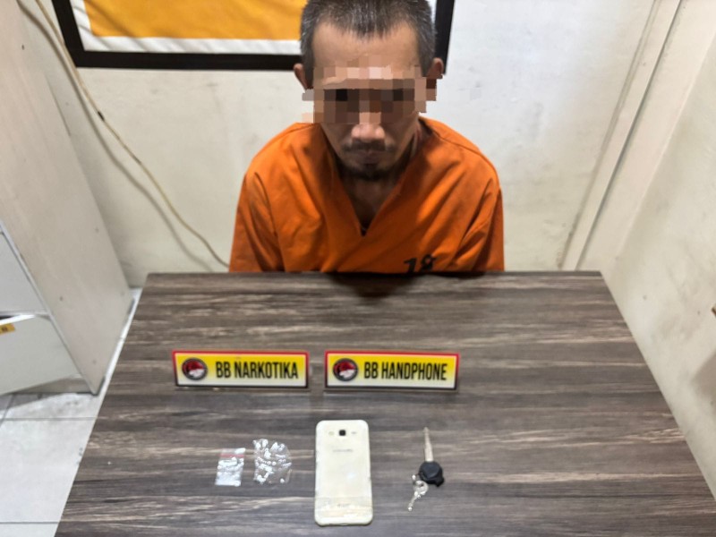 Satresnarkoba Polres Inhil Bekuk Pengedar Shabu di Tembilahan, Amankan Barang Bukti dan Kendaraan