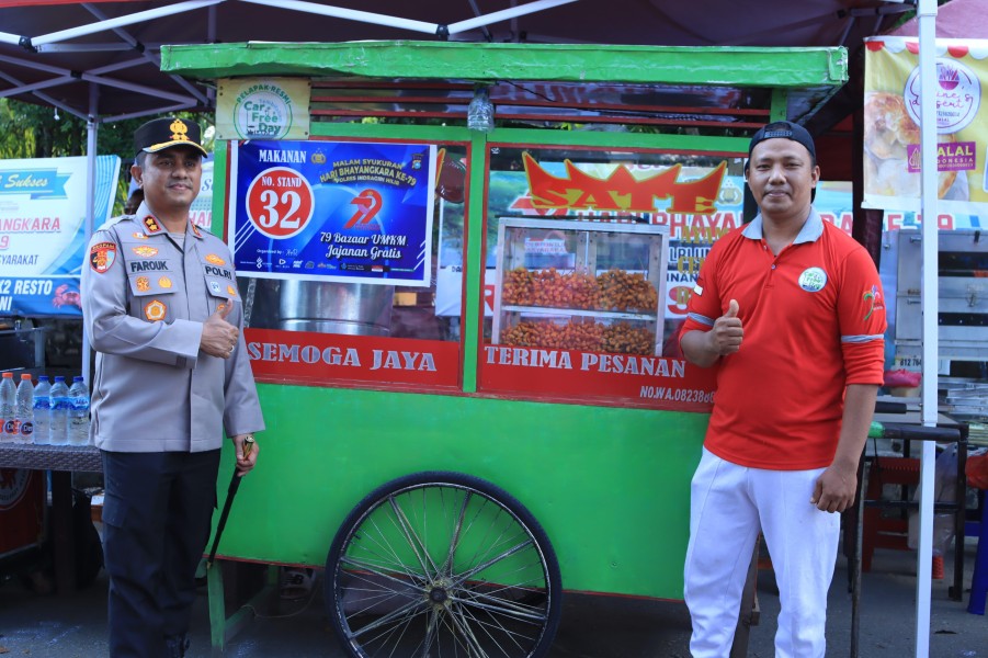 Gratis!, Bazar UMKM Hari Bhayangkara Polres Inhil Dibuka secara Resmi