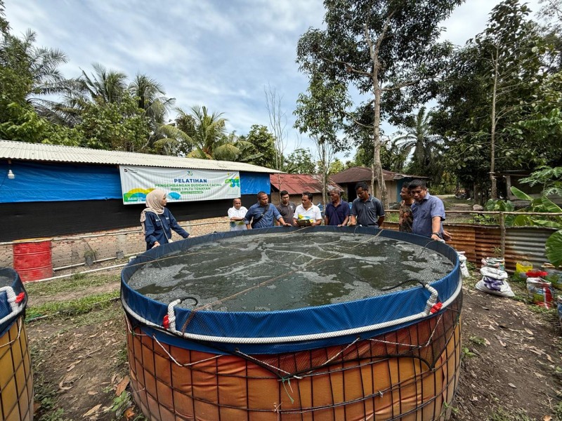 PLN Nusantara Power UP Tenayan Perkuat Ekonomi Masyarakat  Melalui Program Pemberdayaan Budidaya Ikan Sistem Bioflok Serta  Pengembangan Cacing Tanah