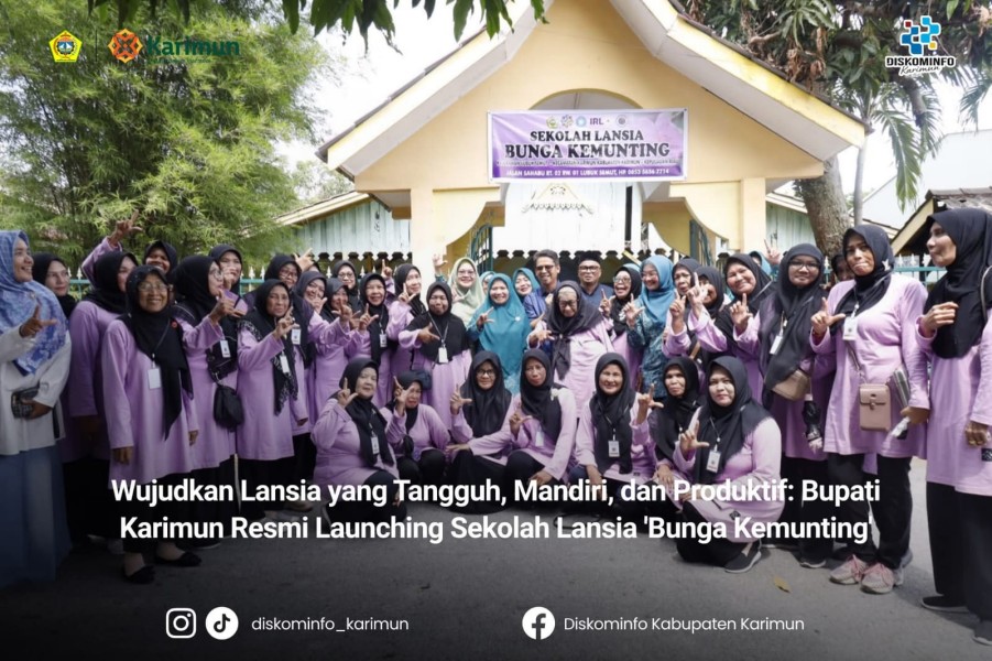 Resmikan Launching Sekolah Lansia 'Bunga Kemunting, Bupati Iskandarsyah, Wujudkan Lansia Yang Tangguh, Mandiri Dan Produktif
