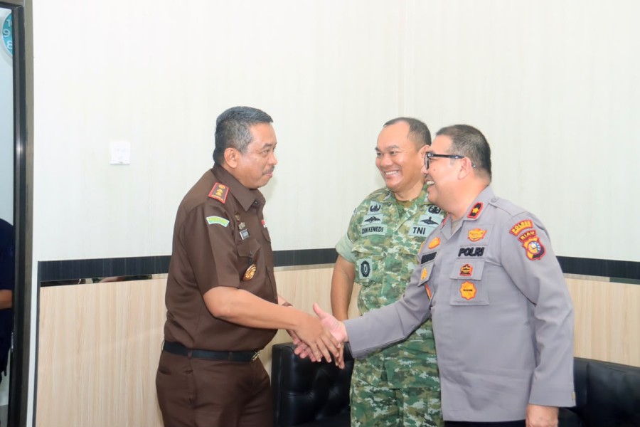 Perkuat Sinergitas, TNI, Polri, dan Kejaksaan Indragiri Hilir Gelar Silaturahmi di Kejari Tembilahan