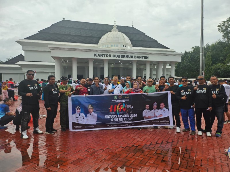 PWI Bengkalis Ramaikan Jalan Sehat HPN 2026 di Banten