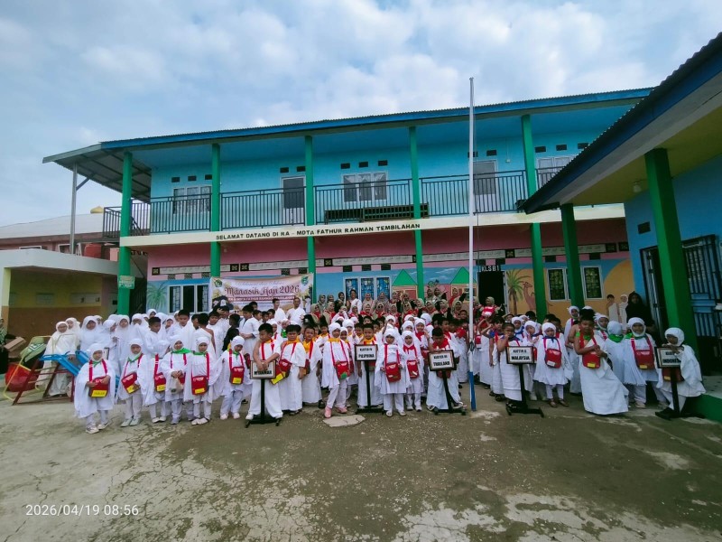 Tanamkan Nilai Religius Sejak Dini, Sebanyak 140 Siswa RA dan MDTA Fathurrahman Ikuti Manasik Haji