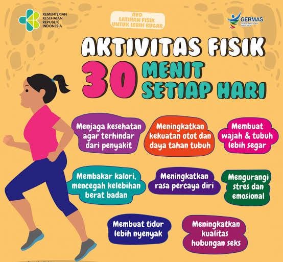 Lakukan Aktifitas Fisik 30 Menit Setiap Hari