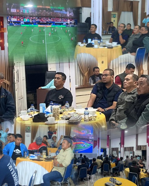 Polres Indragiri Hilir Gelar Nobar Piala Dunia 2026, Perkuat Silaturahmi dan Sinergitas Kamtibmas