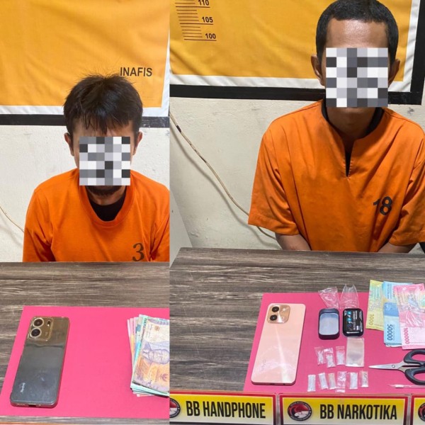 Polres Inhil Berhasil Ungkap Kasus Peredaran Narkotika Jenis Shabu di Tembilahan, Dua Tersangka Diamankan