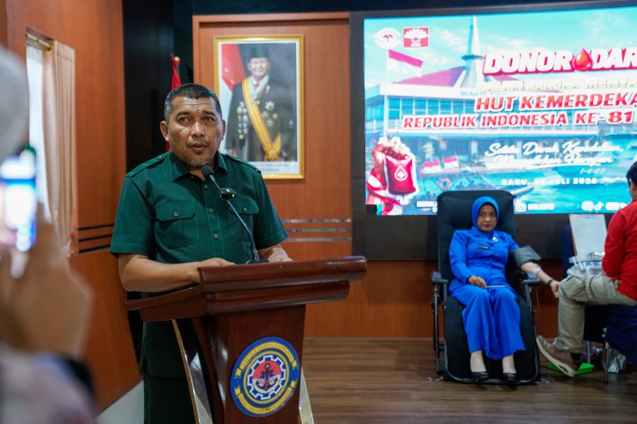 Wabub Rocky Apresiasi Sinergi TNI AL, PMI Dan INTI Dalam Aksi Donor Darah, Dalam Rangka Peringati HUT RI Ke 81.