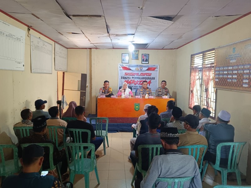 Polres Inhil Gelar Sosialisasi Bahaya Narkoba di Tempuling, Ajak Masyarakat Aktif Cegah Peredaran