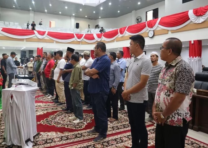 Sebanyak 45 Anggota DPRD Inhil Terpilih Ikuti Gladi Bersih, Iwan Taruna Ketua DPRD Inhil Sementara
