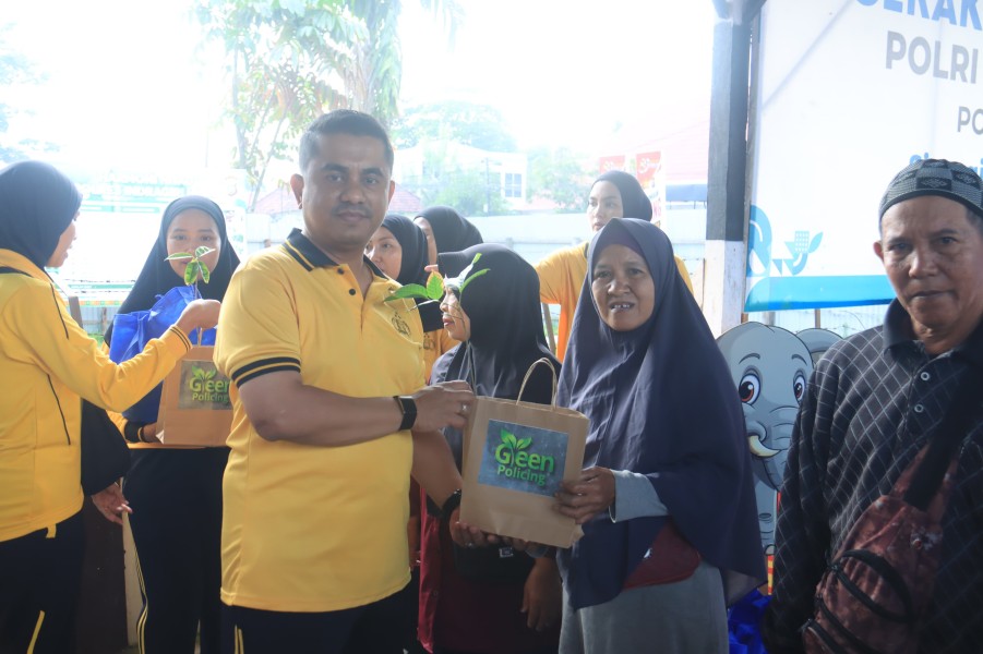 Polres Indragiri Hilir Gelar Pekan Olahraga Polri dan Salurkan 200 Paket Bansos Sambut Hari Bhayangkara ke-80