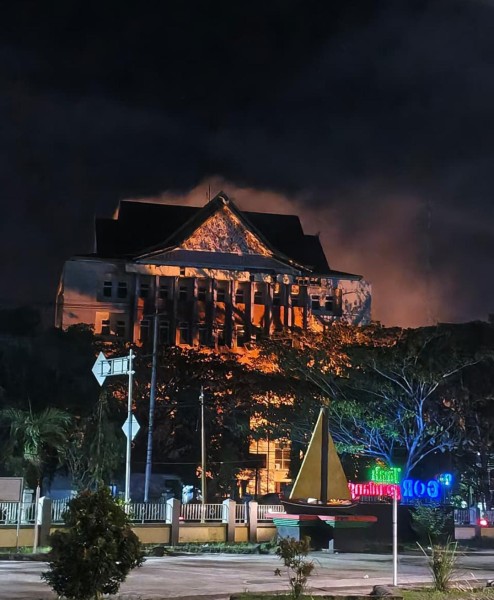 Breaking News, Kantor Bupati Indragiri Hilir Alami Kebakaran