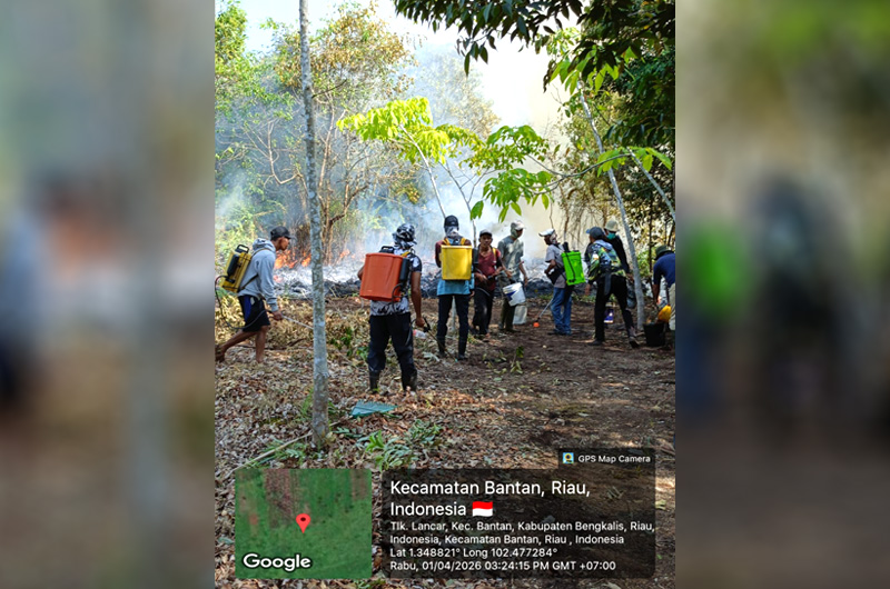 Kebakaran Lahan di Teluk Lancar Meluas, Warga Minta Bantuan Alat Berat