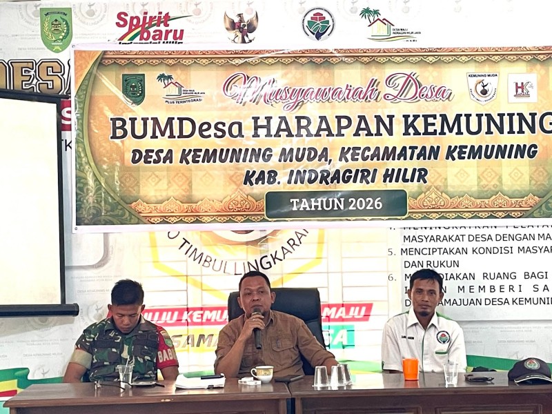 Pemdes Kemuning Muda Gelar Musdes BUMDes Harapan Kemuning