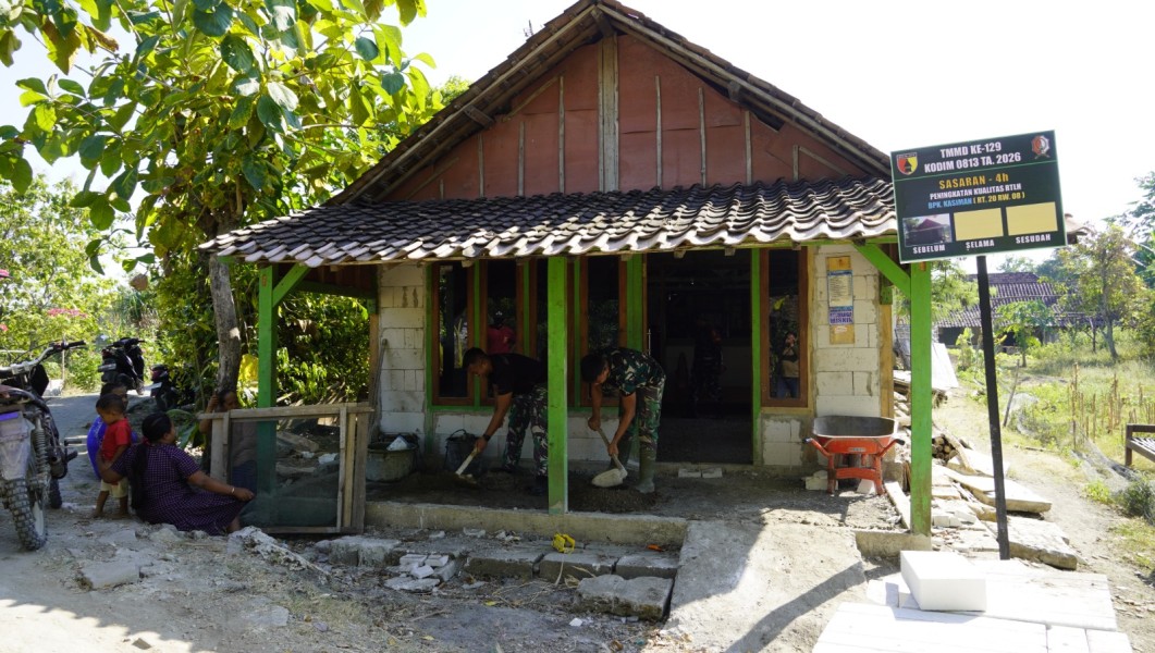 Satgas TMMD 129 Bojonegoro Hadirkan Senyum di Wajah Pak Kasiman