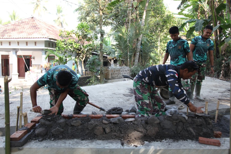 Pembangunan Tugu Prasasti TMMD ke-129 Dimulai, Pondasi Dikerjakan Secara Bertahap