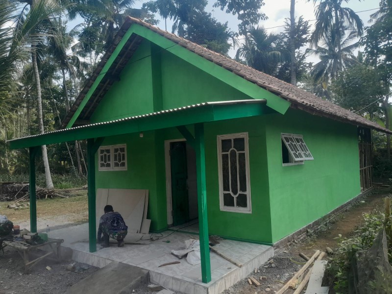 RTLH Ibu Sumanah Hampir Rampung, Satgas TMMD Tinggal Selesaikan Tahap Finishing