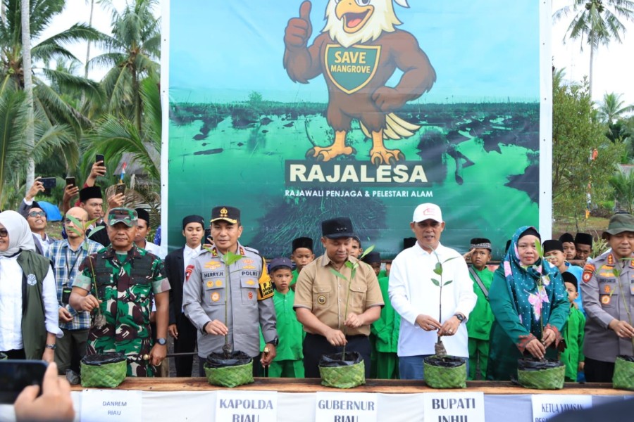 Peringati Hari Mangrove Sedunia 2025, Gubernur Riau dan Kapolda Hadiri Aksi Kolaboratif dari Pesisir Belaras Barat