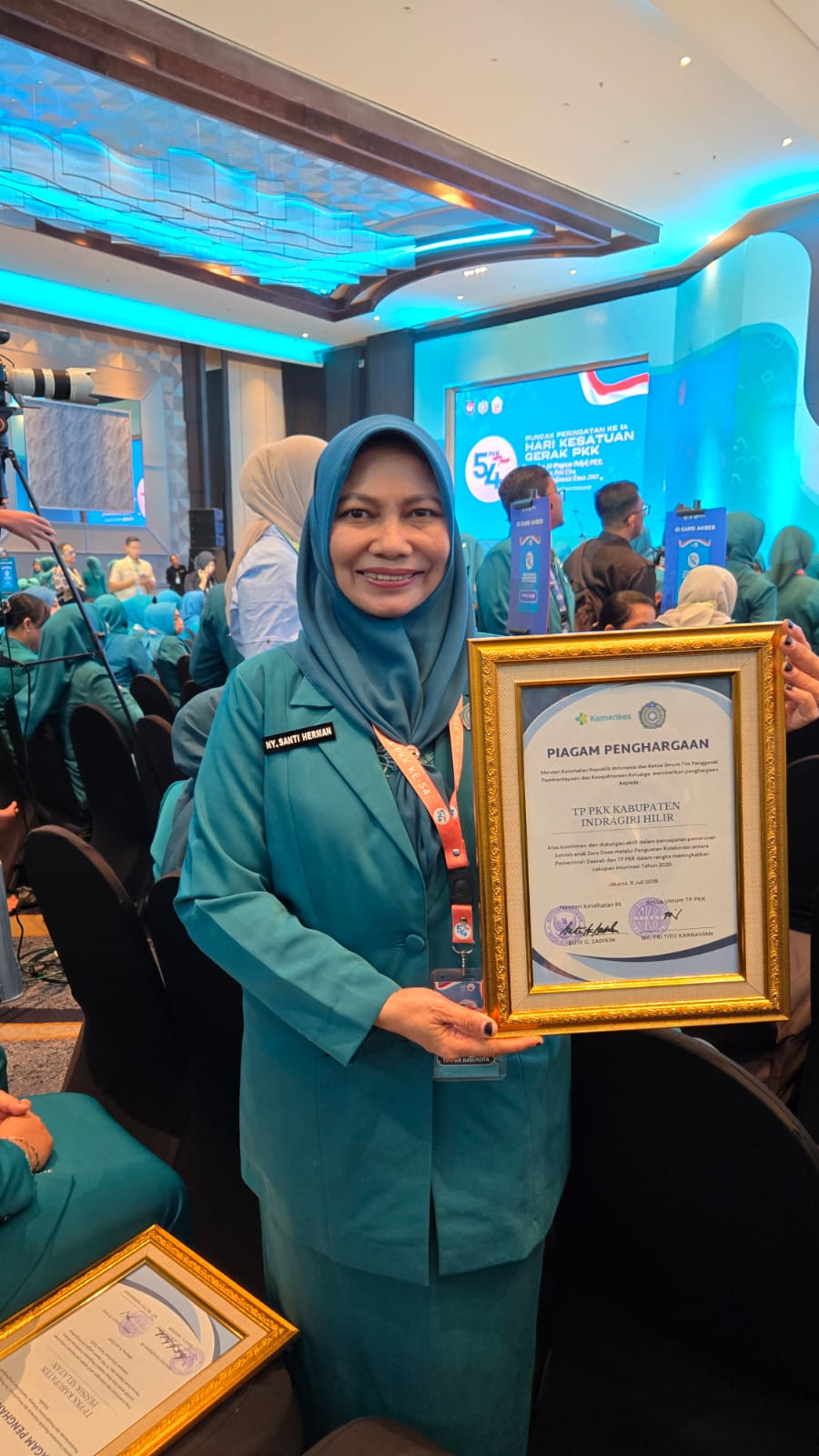 TP PKK Inhil Raih Penghargaan Nasional Imunisasi Zero Dose pada Puncak HKG PKK ke 54