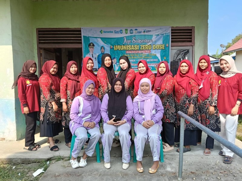 Dukung Program Nasional Zero Dose, TP PKK Kemuning Muda Gelar Imunisasi