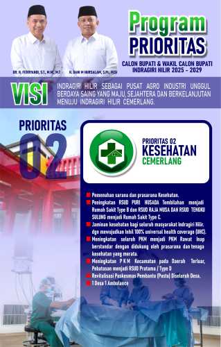 Kesehatan Cemerlang: Prioritas Kedua Program Ferry-Dani untuk Indragiri Hilir