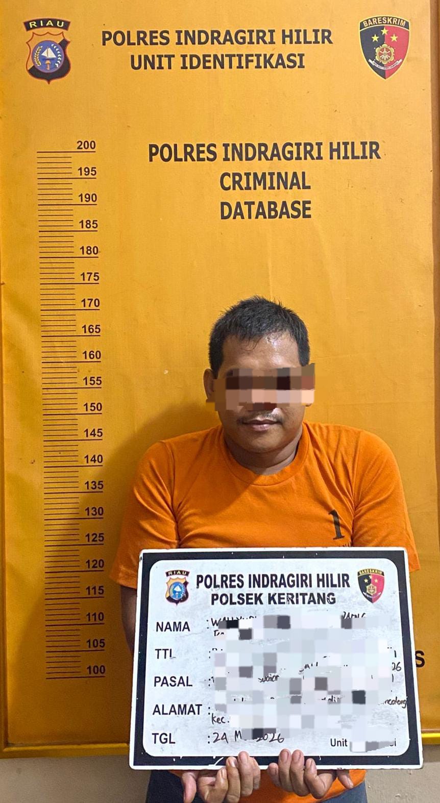 Polsek Keritang Ungkap Kasus Narkotika, Amankan Pengedar Shabu dengan Barang Bukti 8,9 Gram