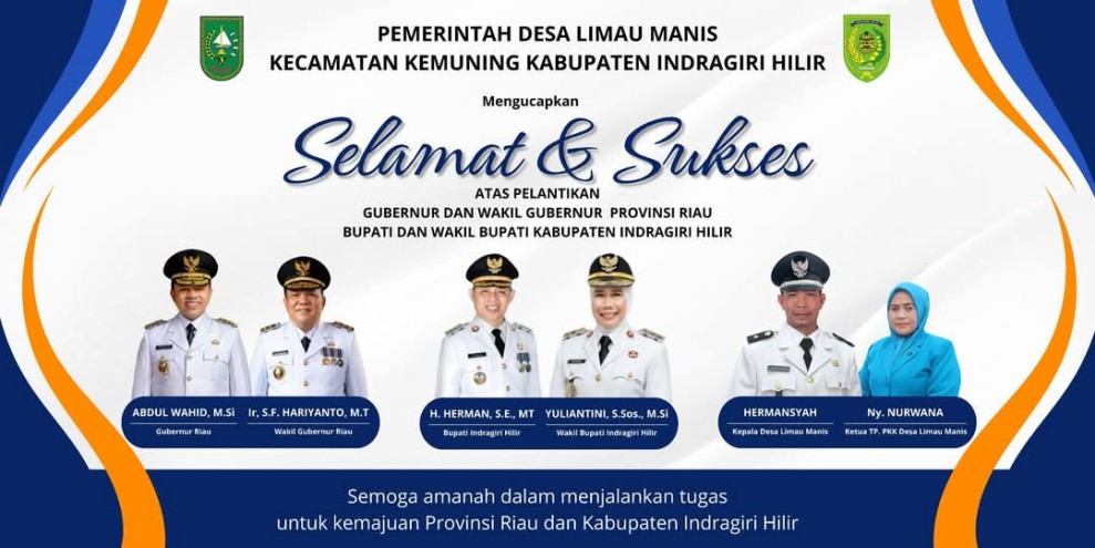 Pemdes Limau Manis Ucapkan Selamat Pelantikan Kepala Daerah