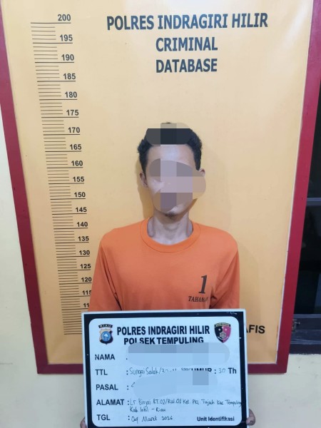 Polsek Tempuling Amankan Pelaku Penikaman di Pangkalan Tujuh
