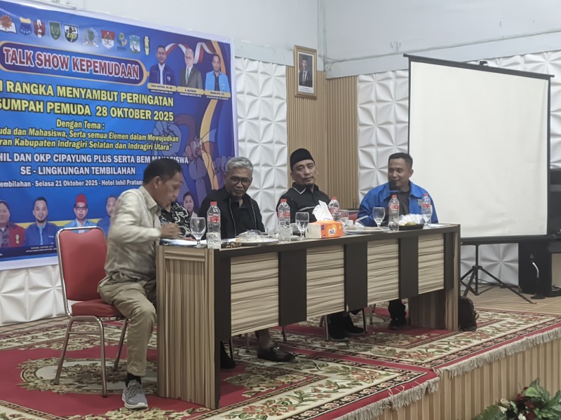 KNPI Inhil Taja Talk Show Kepemudaan Bahas Pemekaran Inhil Utara dan Selatan