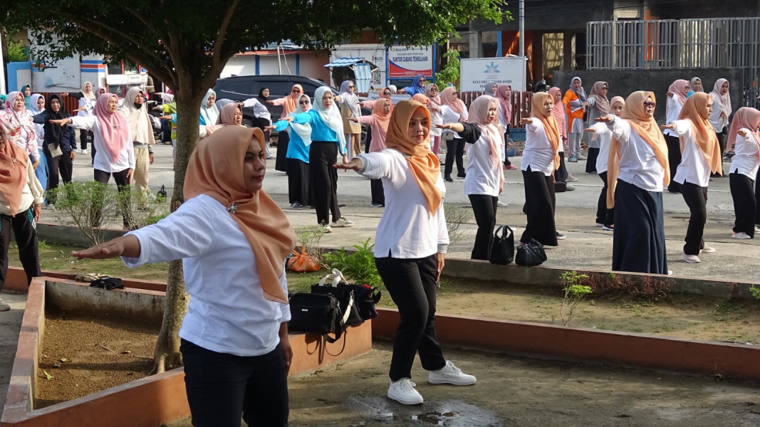 Semarak HUT ke-25, DWP Kabupaten Inhil Gelar Beragam Lomba dan Senam Bersama
