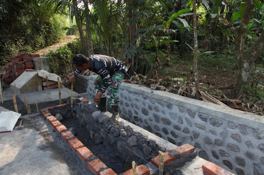 Pembangunan Tugu Prasasti TMMD ke-129 Masuki Tahap Pengukuran, Wujudkan Penanda Hasil Pengabdian