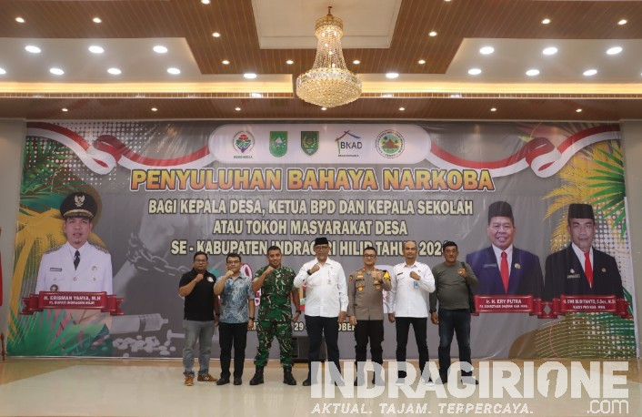 Kapolres Inhil Deklarasi Anti Narkoba Bersama Forkopimda dan Tokoh Masyarakat