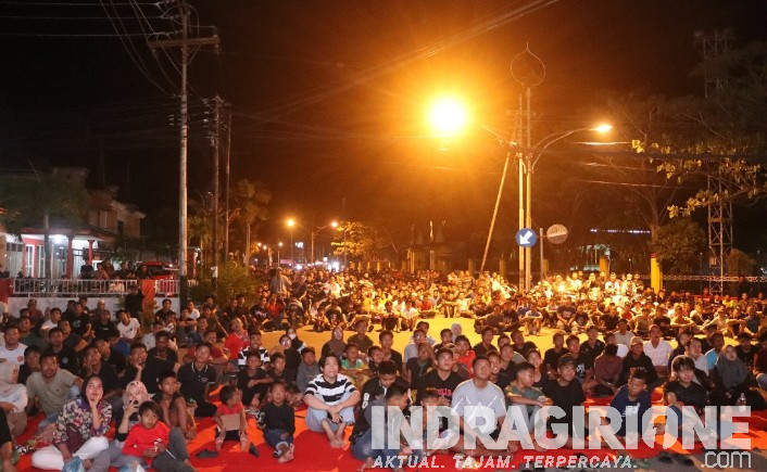 Nobar Indonesia vs Australia, Cara Polres Inhil Ajak Penggemar Bola Jaga Pemilu Damai