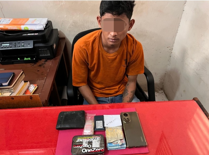 Pengedar Sabu di Air Balui Diamankan Polsek Kemuning