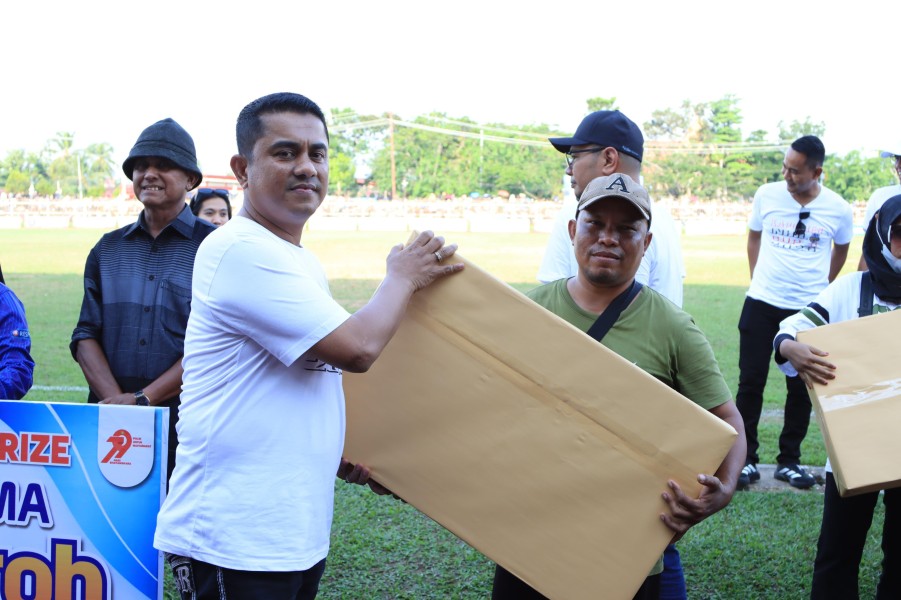 Disaksikan Ribuan penonton, Final Tournement sepakbola Kapolres Inhil cup 3 berlangsung meriah