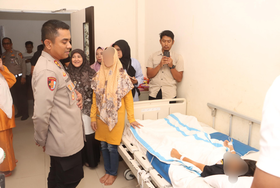 Kapolres Inhil Beri Motivasi dan Tali Asih kepada Korban Pemerkosaan
