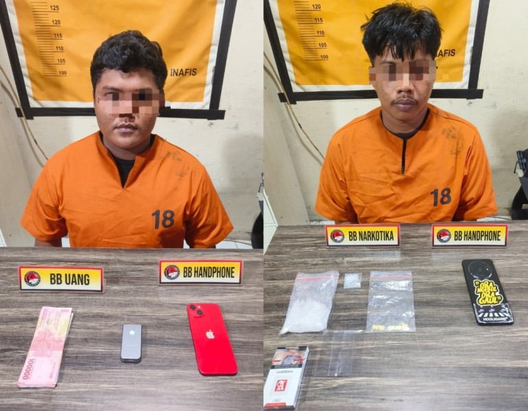 Satresnarkoba Polres Inhil Ungkap Kasus Narkotika, Dua Tersangka Diamankan dengan Barang Bukti Shabu dan Ekstasi