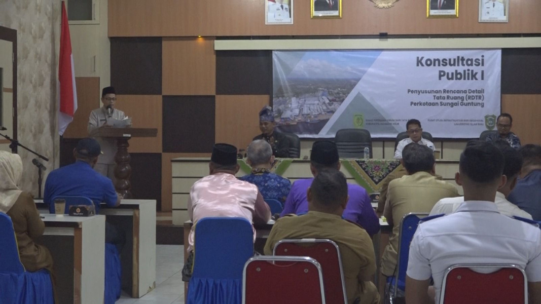 Pj Bupati Indragiri Hilir Hadiri Konsultasi Publik Penyusunan RDTR Kawasan Perkotaan Sungai Gantang