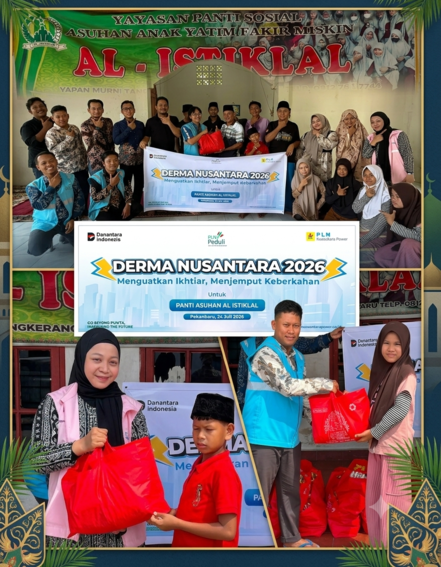 Kemerdekaan RI , PLN Nusantara Power UP Tenayan Gelar Program Derma Nusantara sebagai Wujud Syukur dan Kepedulian Sosial