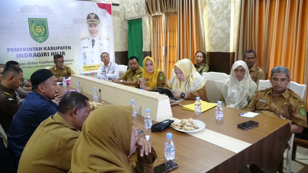 Pemkab Inhil Hadiri Rakor Pengendalian Inflasi Se Provinsi Riau