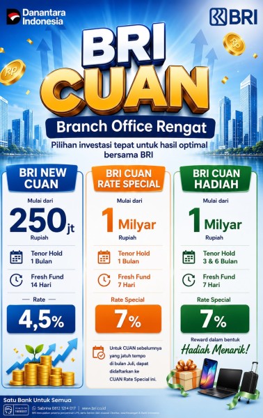 BRI Kanca Rengat Luncurkan Program BRI CUAN, Optimalkan Dana dengan Rate hingga 7%
