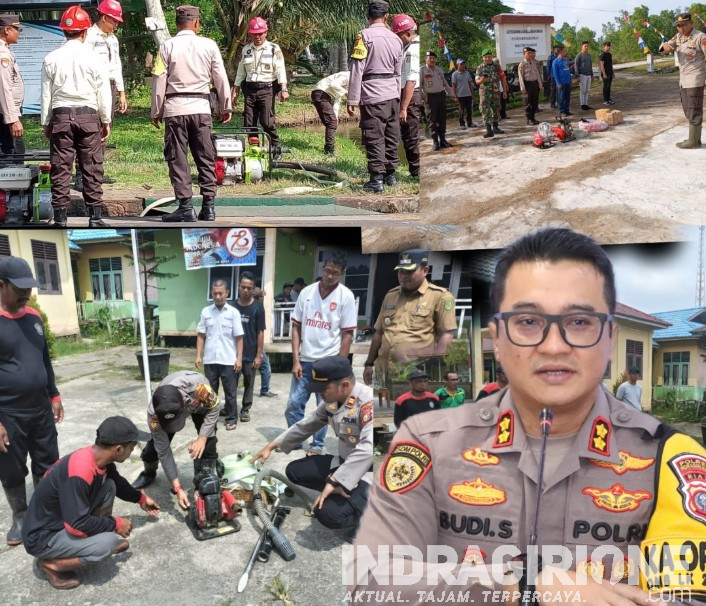 Polres Inhil dan Polsek Jajaran Cek Sapras Penanggulangan Karhutla
