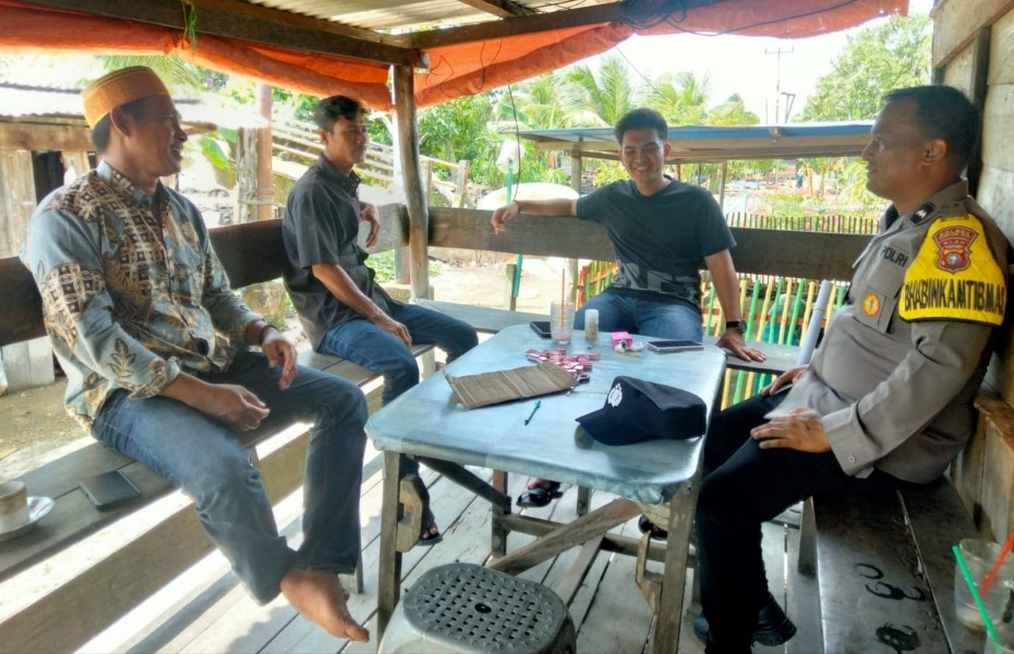 Bhabinkamtibmas Desa Bekawan Koordinasikan Pendataan Lahan Jagung untuk Dukung Ketahanan Pangan di Kecamatan Mandah