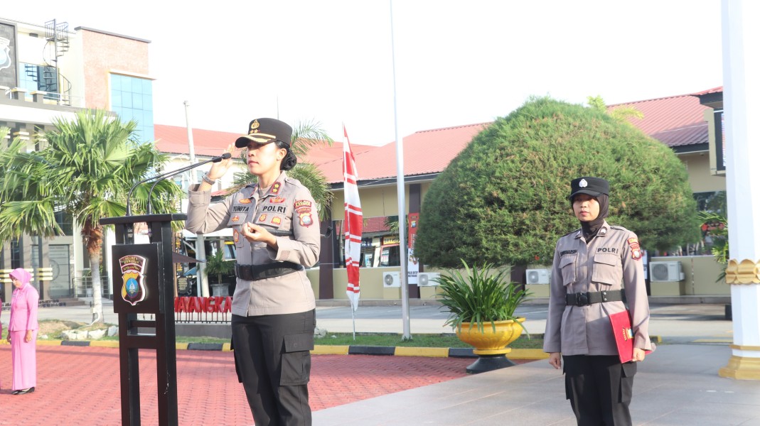 Kapolres Karimun AKBP Yunita Stevani, Pimpin Sertijab Pejabat Utama Polres Karimun.