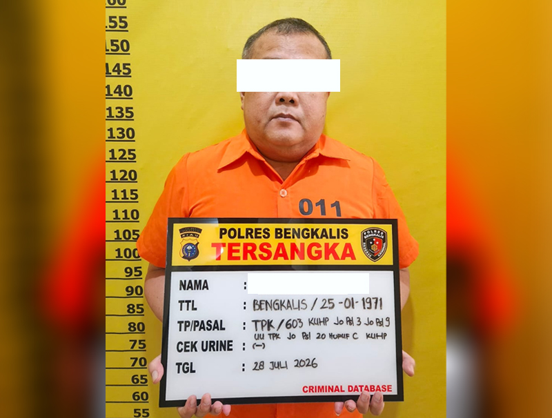 Polres Tahan TF, Tersangka Baru Dugaan Korupsi di Satpol PP Bengkalis