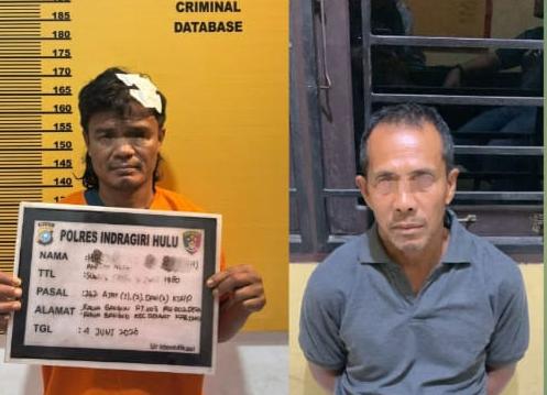 Sempat Buron ke Inhil, Dua Pelaku Pengeroyokan Karyawan PT SBP Dibekuk Polres Inhu