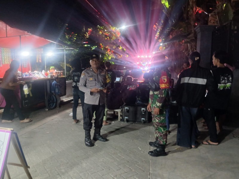 Serka Yoga Bersama Polsek dan Panitia Sound Horeg Lakukan Sosialisasi