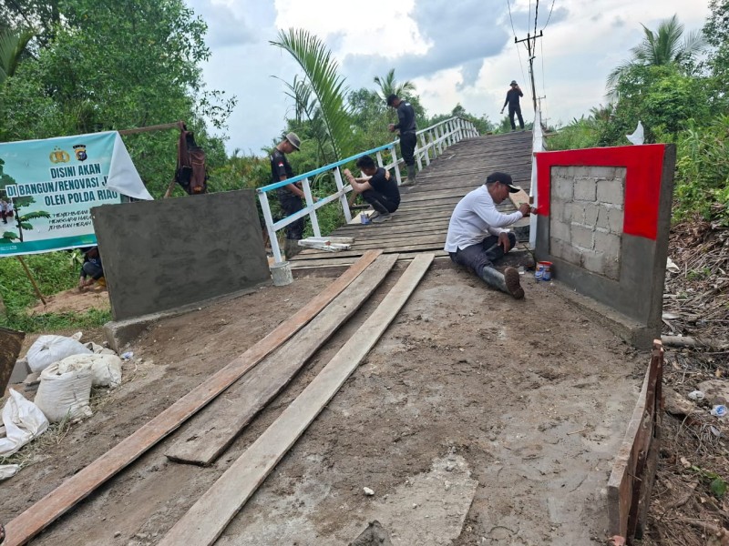 Progres Pembangunan Jembatan Merah Putih Presisi di Batang Tuaka Capai 95 Persen