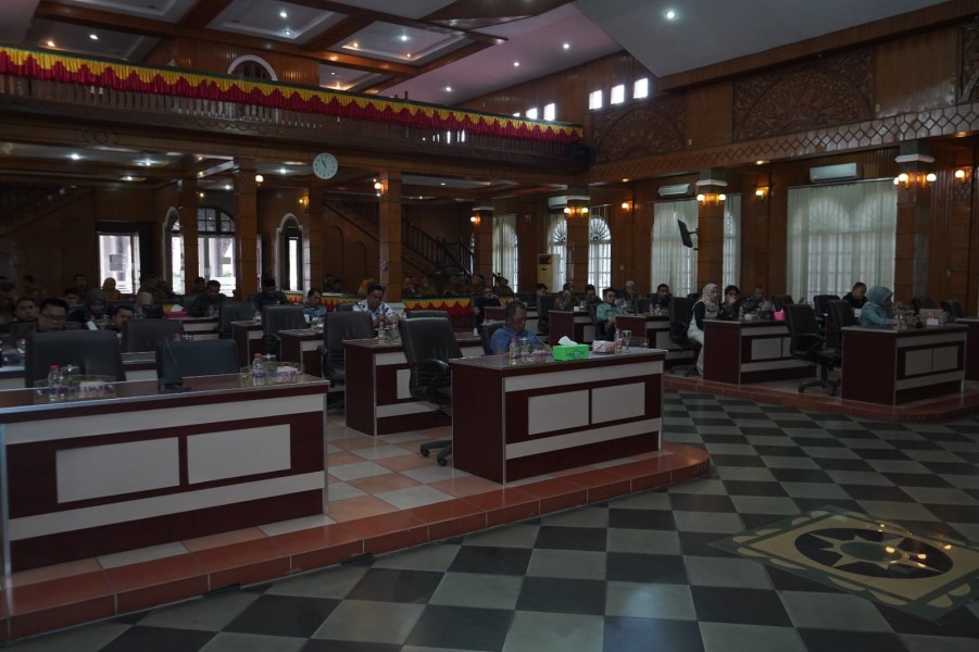 Rapat Paripurna DPRD Kabupaten Asahan Dalam Acara Pengumuman Usulan Penetapan Pemberhentian Bupati dan Wakil Bupati Asahan