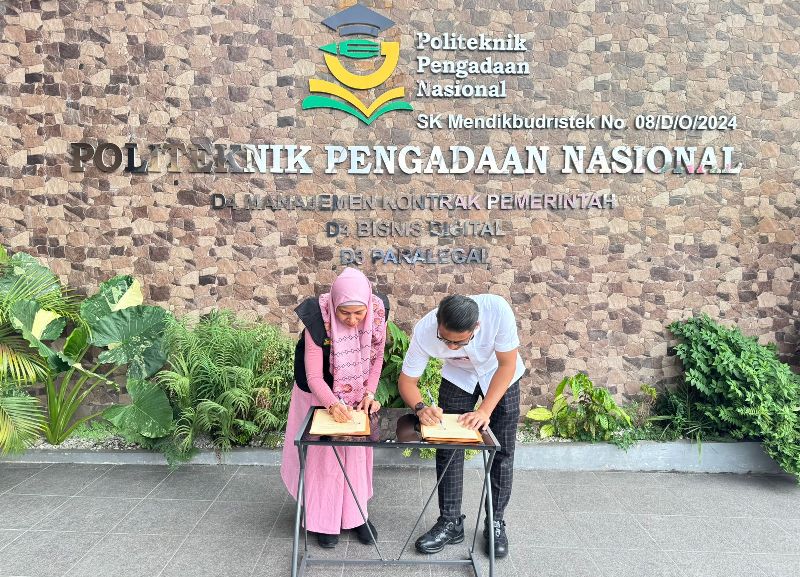 Polteknas Teken PKS dengan UKPBJ Kabupaten Langkat