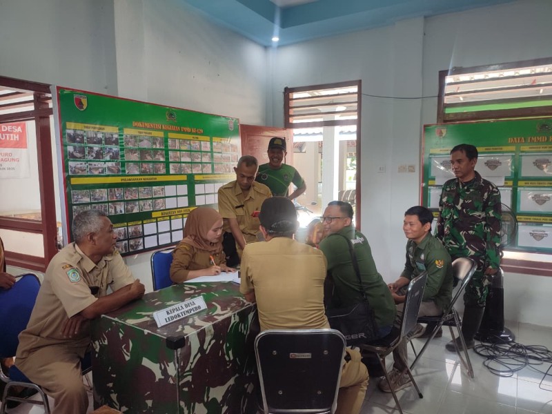 Kodim 0821/Lumajang Gelar Evaluasi Mingguan TMMD Bersama Instansi Pendukung Demi Optimalkan Capaian Program